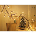 Instalatie Craciun tip Creanga Flippy, 144 LED-uri, Conectare USB, 8 Jocuri de Lumini, Telecomanda, 2.5 m, Prelungitor