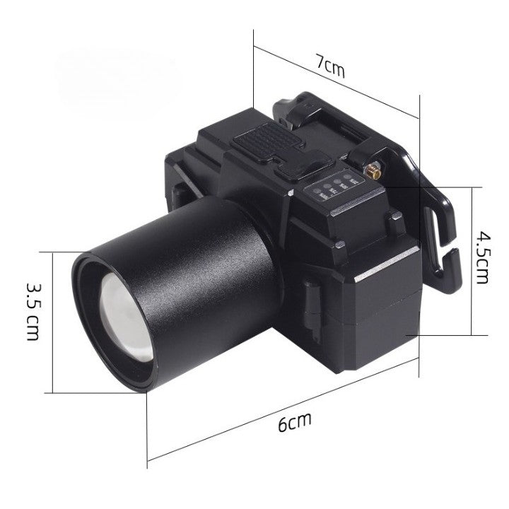 Lanterna LED de Montat pe Cap, Flippy, cu Raza Lunga de Zoom, Far Telescopic, Reglabil, Rezistent la Apa, pentru