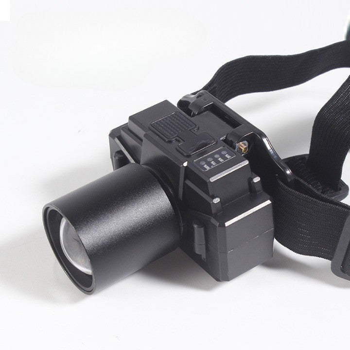 Lanterna LED de Montat pe Cap, Flippy, cu Raza Lunga de Zoom, Far Telescopic, Reglabil, Rezistent la Apa, pentru