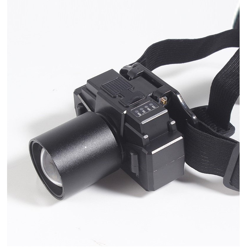 Lanterna LED de Montat pe Cap, Flippy, cu Raza Lunga de Zoom, Far Telescopic, Reglabil, Rezistent la Apa, pentru