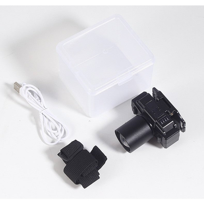 Lanterna LED de Montat pe Cap, Flippy, cu Raza Lunga de Zoom, Far Telescopic, Reglabil, Rezistent la Apa, pentru