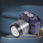 Lanterna LED de Montat pe Cap, Flippy, cu Raza Lunga de Zoom, Far Telescopic, Reglabil, Rezistent la Apa, pentru