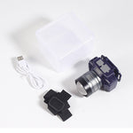Lanterna LED de Montat pe Cap, Flippy, cu Raza Lunga de Zoom, Far Telescopic, Reglabil, Rezistent la Apa, pentru
