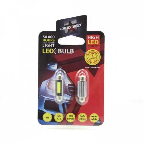 LED Sofit Plafoniera numar 39mm 12V 3W 150lm set 2buc CLD019 Carguard