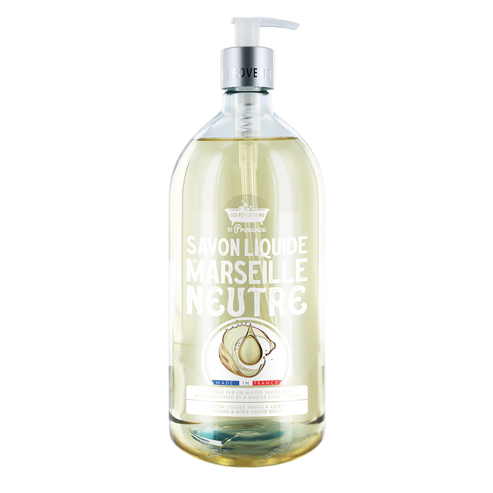 Les Petites Bains de Provence, Neutre, Săpun lichid, Pentru mâini și corp, 1000 ml