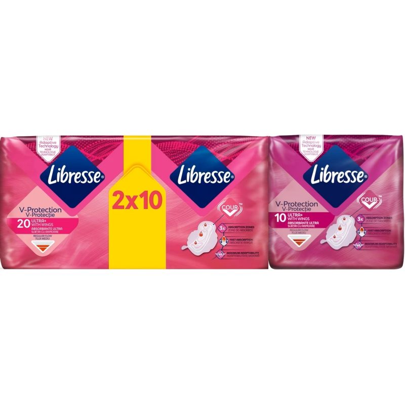 Absorbante , LIBRESSE, Freshness Protection Natural Protection, Set 20 Bucati, Set 10 Bucati