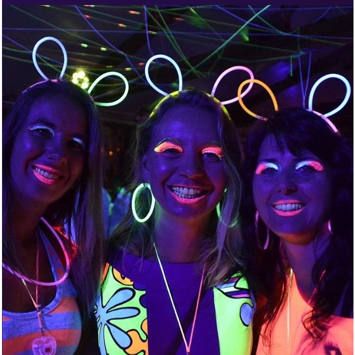 Cordeluta Decorativa, Flippy, din Plastic, Fluorescenta, Accesoriu Petrecere, Rosu