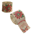 Panglica Decorativa pentru Craciun, Flippy, Ornament pentru Brad de Craciun, Pretreceri, Panglica cu Design Floare