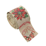 Panglica Decorativa pentru Craciun, Flippy, Ornament pentru Brad de Craciun, Pretreceri, Panglica cu Design Floare
