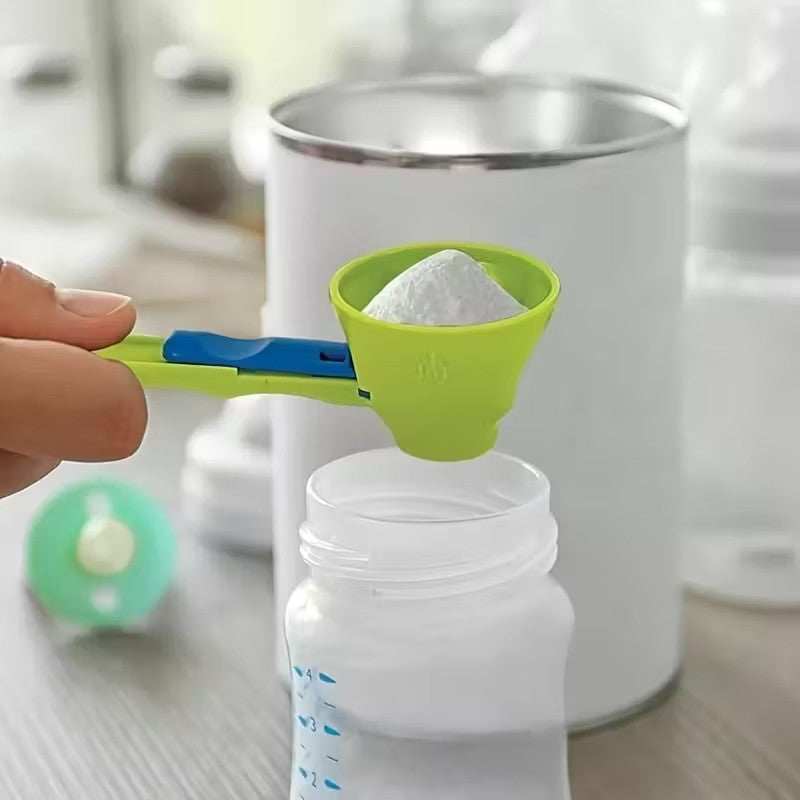 Lingura pentru Proteine, Flippy, Lingura cu Palnie Culisanta, Lingura Dozator pentru Lapte Praf si Suplimente, 12.5 cm,