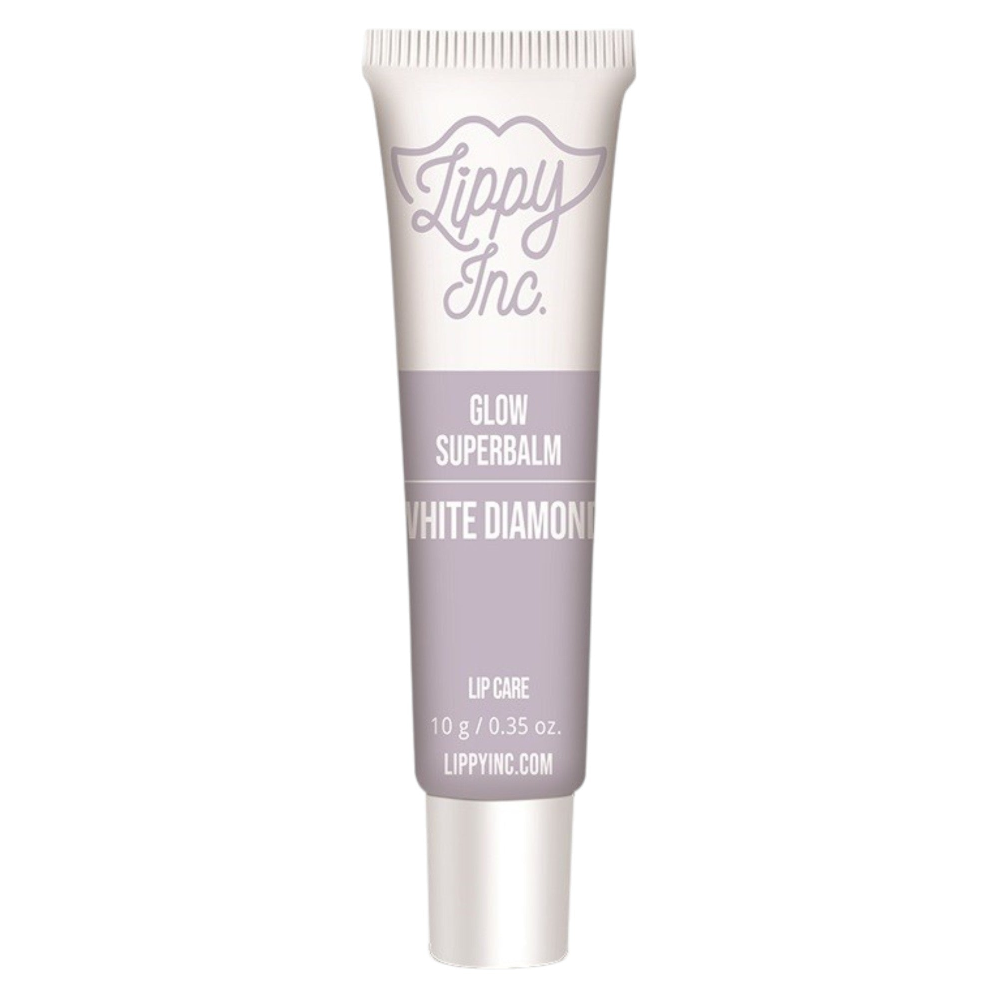 Lippy Inc., Glow Superbalm White Diamond, Finisaj lucios, Balsam de buze, 10 g
