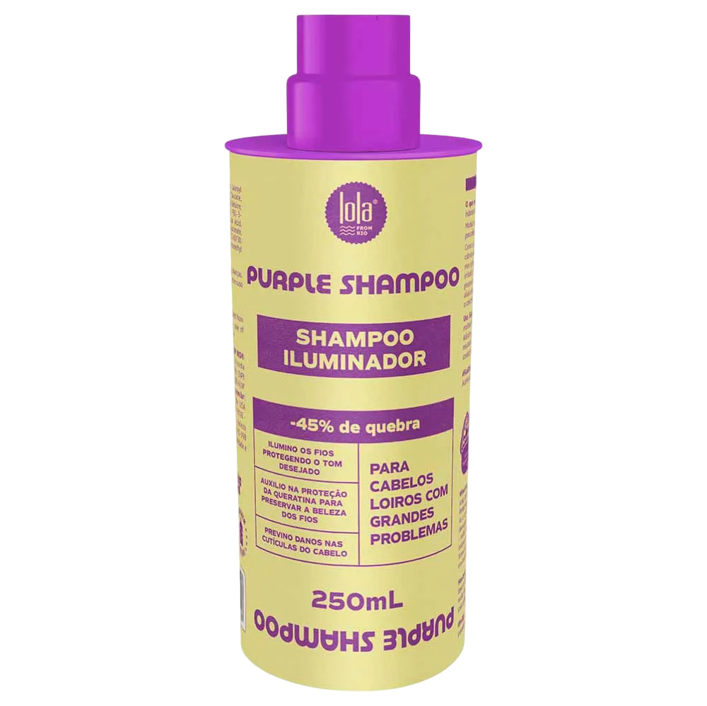 Lola Cosmetics, Purple, Șampon pentru păr, Contracarează tonurile galbene sau portocalii, 250 ml