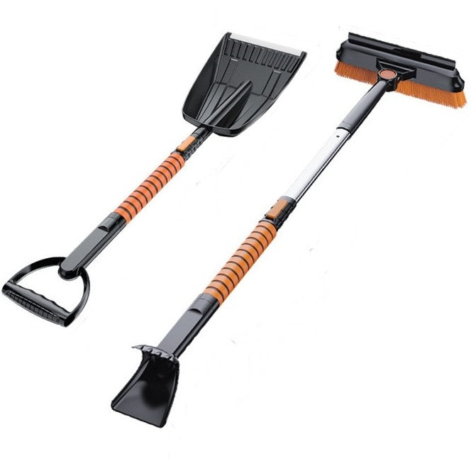 Lopata pentru zapada Flippy, 5 in 1, Perie, Racleta, 2 tipuri de Lopeti, Rotativa, Telescopica, Detasabila, Material