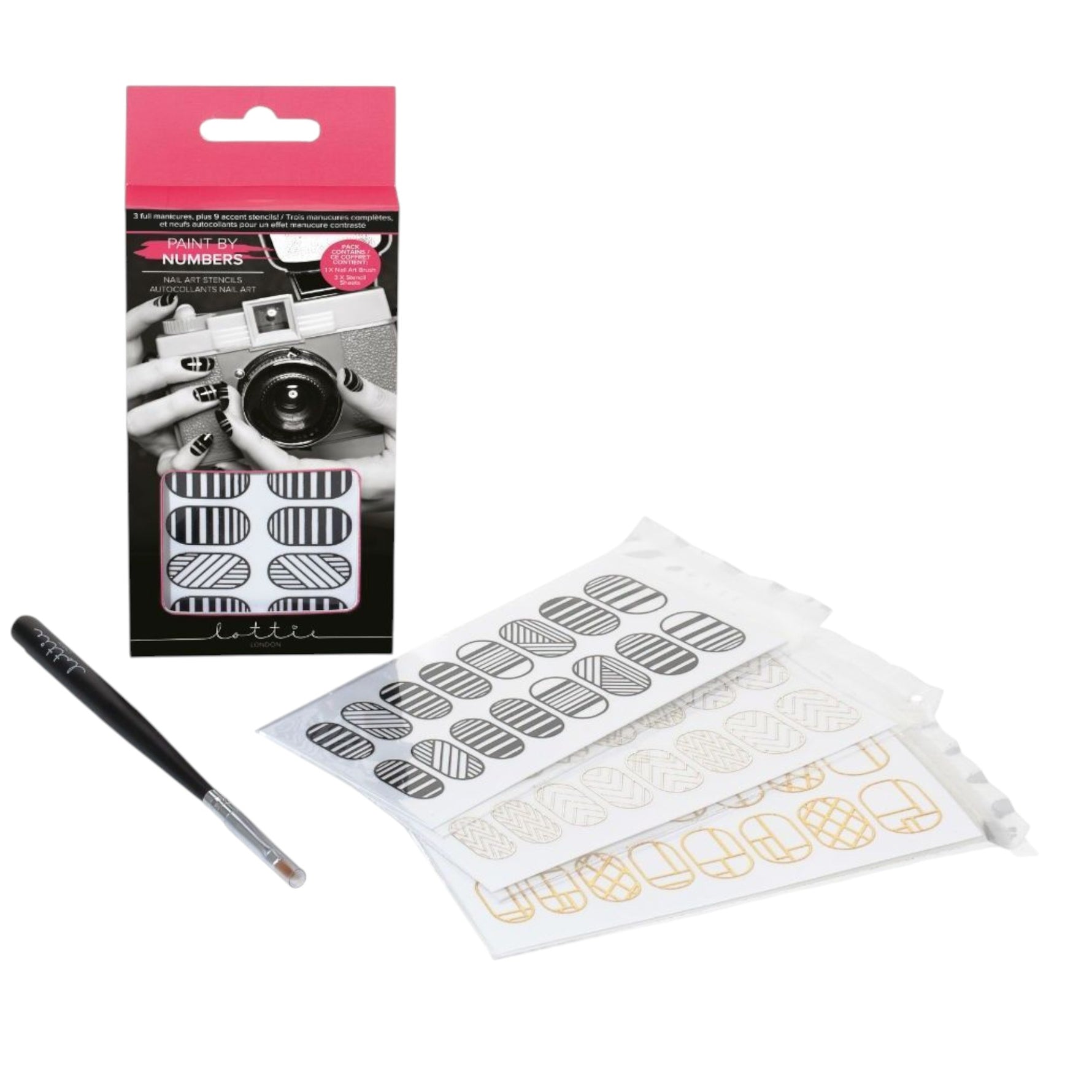 Lottie London, Paint by Numbers, Stickere pentru unghii, 9 buc