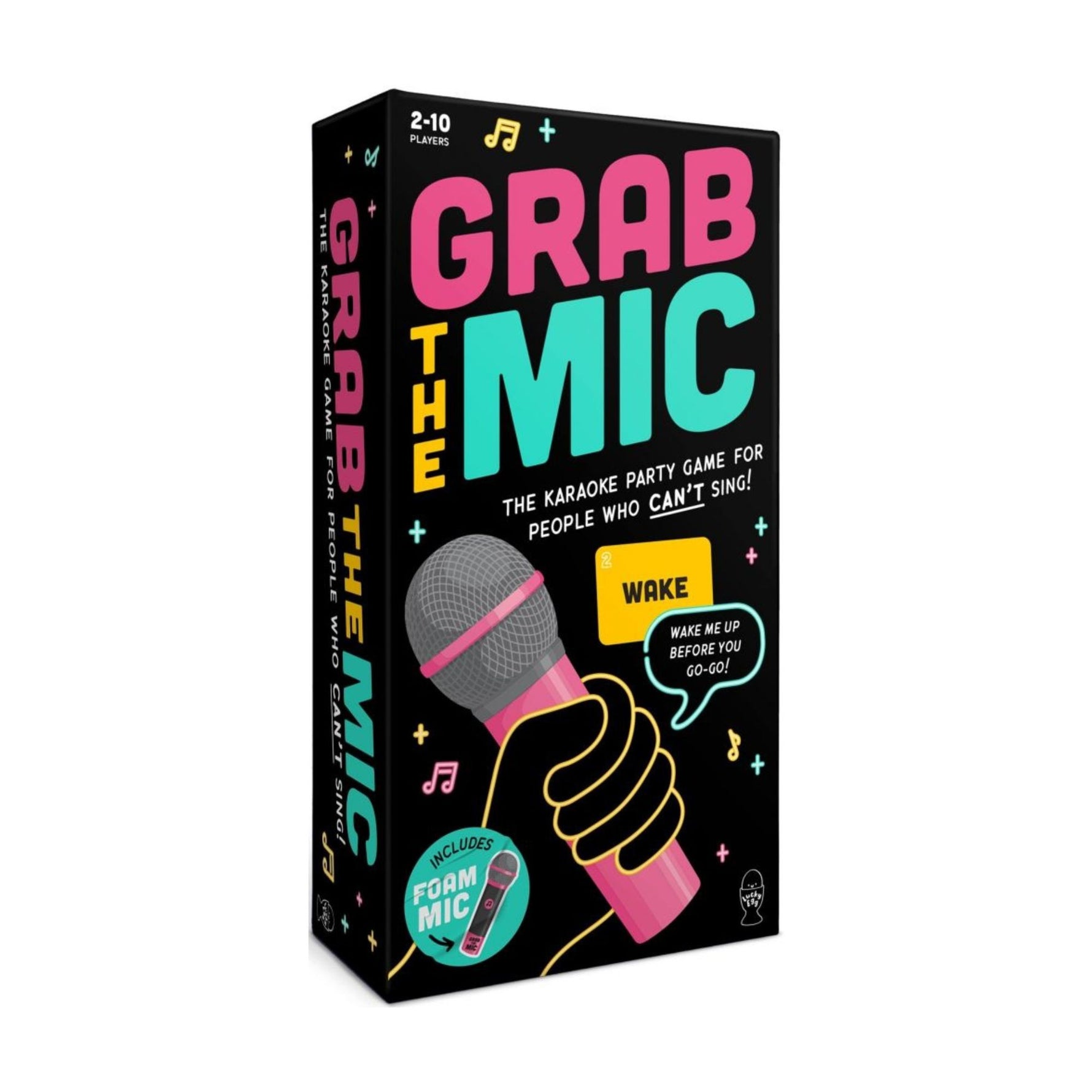 Joc de Societate Grab The Mic, Flippy, Tip Karaoke, 125 de Carti cu Cuvinte, Microfon din Spuma, Tabla de Joc, Jetoane,