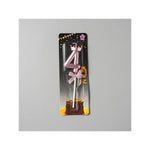 Lumanare Cifra 4, Flippy, Model Coroana cu Fundita, Pentru Tort, 6 x 2.5 cm Mov