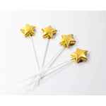 Lumanare de Tort, Flippy, Model Steluta, Party, 8.5 x 3.2 cm, Auriu