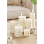 Lumanare Decorativa, Flippy, din Parafina, Cilindrica, Fara Fum si Fara Parfum, 5 x 10 cm, 190 g, Ardere 24h, Ivory Alb