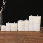 Lumanare Decorativa, Flippy, din Parafina, Cilindrica, Fara Fum si Fara Parfum, 5 x 10 cm, 190 g, Ardere 24h, Ivory Alb