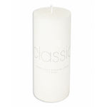 Lumanare Decorativa, Flippy, din Parafina, Cilindrica, Fara Fum si Fara Parfum, 7 x 15 cm, 500 g, Ardere 72h, Ivory Alb
