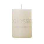 Lumanare Decorativa, Flippy, din Parafina, Cilindrica, Fara Fum si Fara Parfum, 5 x 7.5 cm, 130 g, Ardere 36h, Ivory Alb