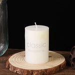 Lumanare Decorativa, Flippy, din Parafina, Cilindrica, Fara Fum si Fara Parfum, 7 x 10 cm, 300 g, Ardere 48h, Ivory Alb