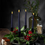 Lumanare Decorativa, Flippy, pentru Masa, 25 cm, din Parafina, fara Fum, Ardere 7.5h, Negru