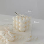 Lumanare Parfumata Decorativa, Flippy, Model Abstract Cub din Inimioare, Lumanare pentru Diferite Ocazii, 6 x 5.5 cm,