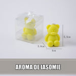 Lumanare Parfumata, Flippy, Model Ursulet, Galbena, Aroma de Iasomie, 5.5x3.6x4 cm