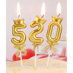 Lumanare pentru Tort Cifra 2, Model Coroana, Gold, Flippy, Party