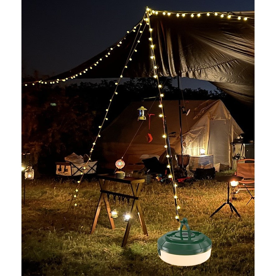 Lumină de camping LED încărcare USB, Flippy, șir colorat, pentru aer liber, cort, Distanta 10 metri, 1800mAH, 10.5x4.3