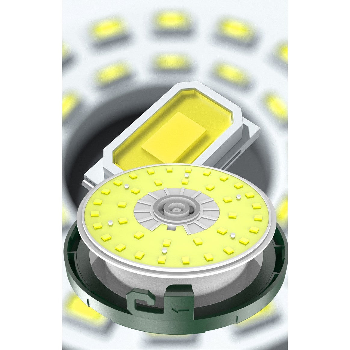 Lumină de camping LED încărcare USB, Flippy, șir colorat, pentru aer liber, cort, Distanta 10 metri, 1800mAH, 10.5x4.3