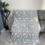 Patura Fosforescenta, Flippy, Moale, Pufoasa, Lumineaza in Intuneric, 1.5x2 m, Model Cer Instelat, Gri