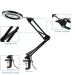 Lupa 100mm 5X cu lumina LED montata pe brat pantografic 22.5cm + 22.5cm