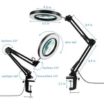 Lupa 100mm 5X cu lumina LED montata pe brat pantografic 22.5cm + 22.5cm