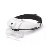Lupa de cap cu iluminare 2x LED cu lentila dubla 1x 1.5x 2x 2.5x 3.5x HANDY