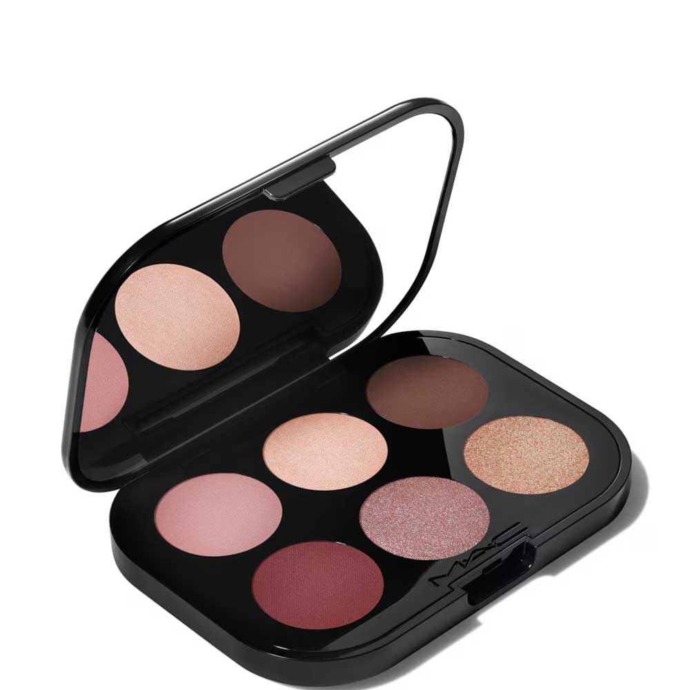 MAC, Connect In Colour, Paletă de farduri de ochi, Embedded in Burgundy, 6 nuanțe, 6.25 g