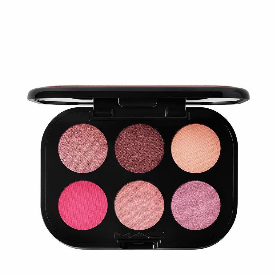 MAC, Connect In Colour, Paletă de farduri de ochi, Rose Lens, 6 nuanțe, 6.25 g