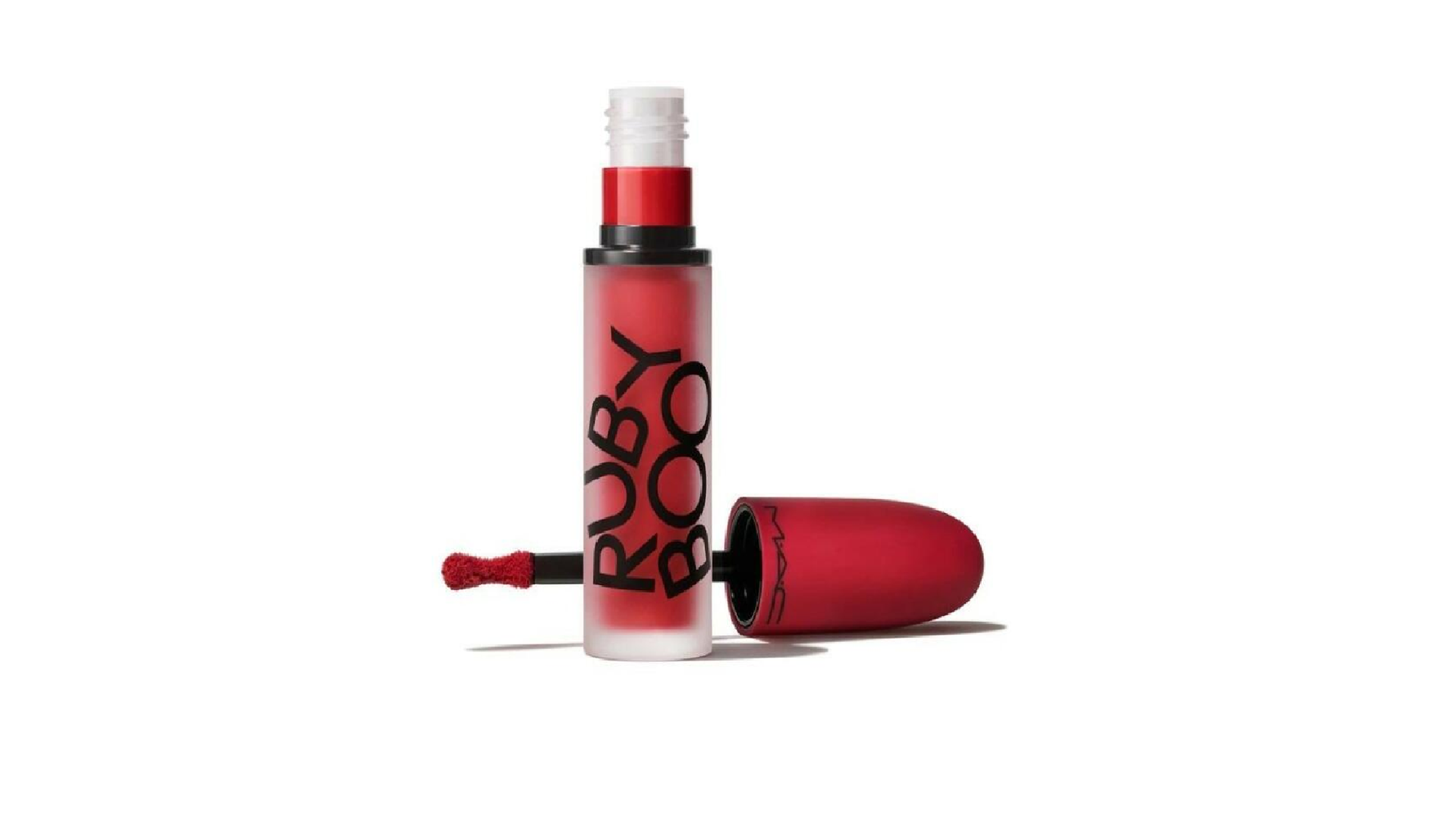 MAC, Powder Kiss, Mat, Ruj lichid, Ruby Boo Roșu, 5 ml - Olmarkt