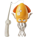 Caracatita Dansatoare, Flippy, +3 Ani, 3 Moduri, din ABS, Incarcare USB, cu Undita Inclusa, 12.6 x 7.6 x 20.7 cm, Galben