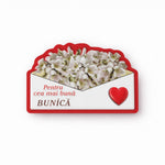 Magneti Decorativi Martisor, Set 24 Piese, Jolie, Tema Mesaj Pentru Cea Mai Buna Bunica, Carton Laminat cu Magnet