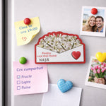 Magneti Decorativi Martisor, Set 24 Piese, Jolie, Tema Mesaj Pentru Cea Mai Buna Nasa, Carton Laminat cu Magnet