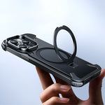 Husa de Protectie Compatibil cu iPhone 15 Pro, Flippy, Incarcare Wireless, Tehnologie Magsafe, Inel Magnetic Rotativ