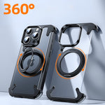 Husa de Protectie Compatibil cu iPhone 15 Pro Max, Flippy, Incarcare Wireless, Tehnologie Magsafe, Inel Magnetic