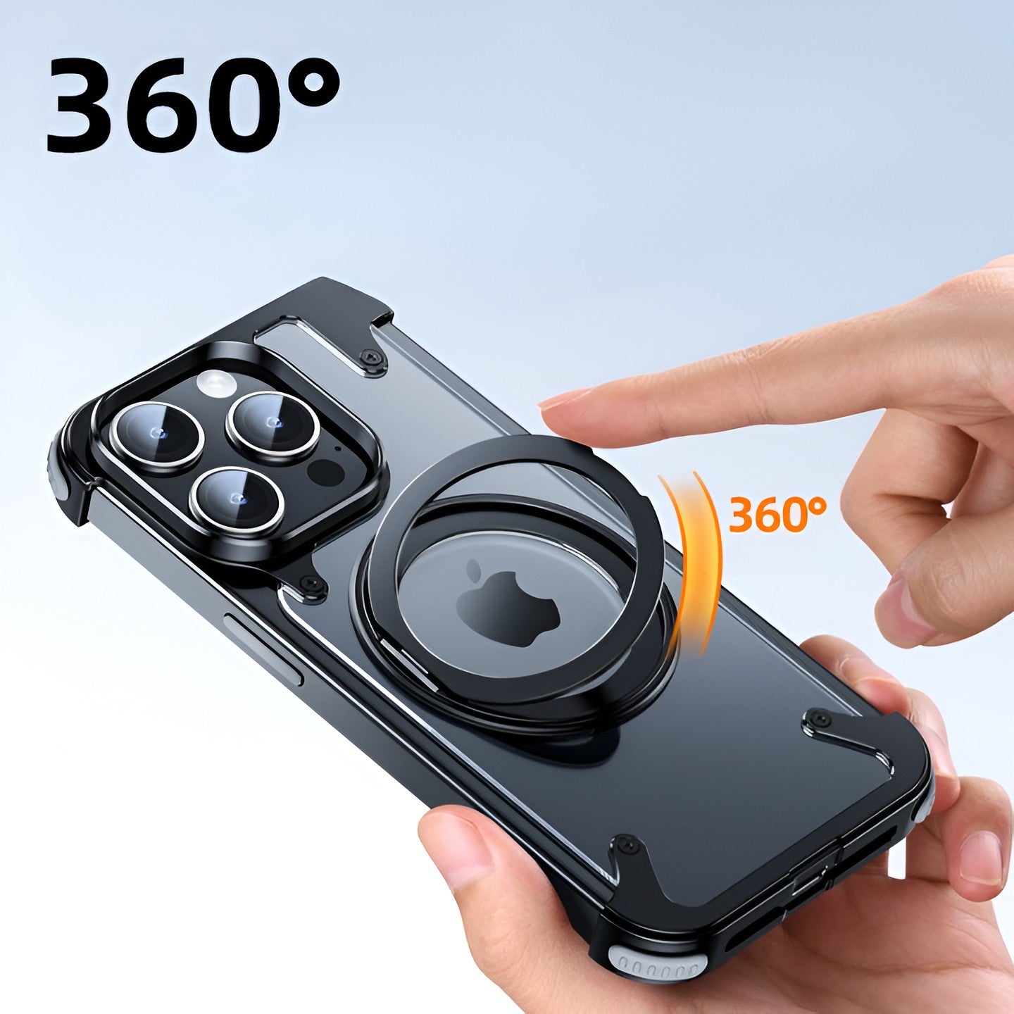 Husa de Protectie Compatibil cu iPhone 15 Pro Max, Flippy, Incarcare Wireless, Tehnologie Magsafe, Inel Magnetic