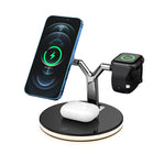 Statie de Incarcare 3 in 1, Flippy, Incarcator MagSafe Wireles Charger, Compatibil cu Apple iPhone, iWatch, AirPods,