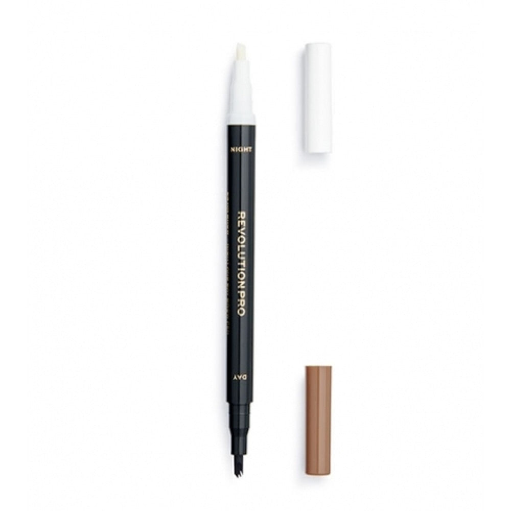 Makeup Revolution, 24h Day & Night, Creion cremă pentru sprâncene, Maro cenușiu, 1.6 ml - Olmarkt