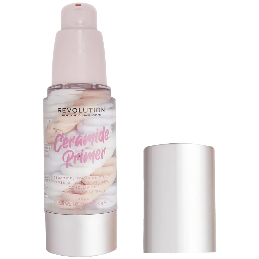Makeup Revolution, Ceramide Primer, Ceramidă, Reduce liniile fine, Primer cremă, 30 ml