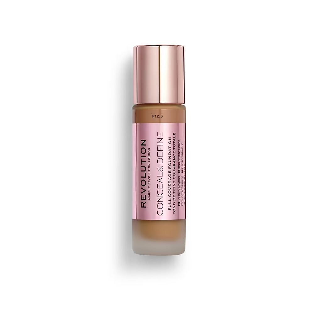 Makeup Revolution, Conceal & Define, Fără ulei, Fond de ten cremos, F 12,5, 23 ml - Olmarkt