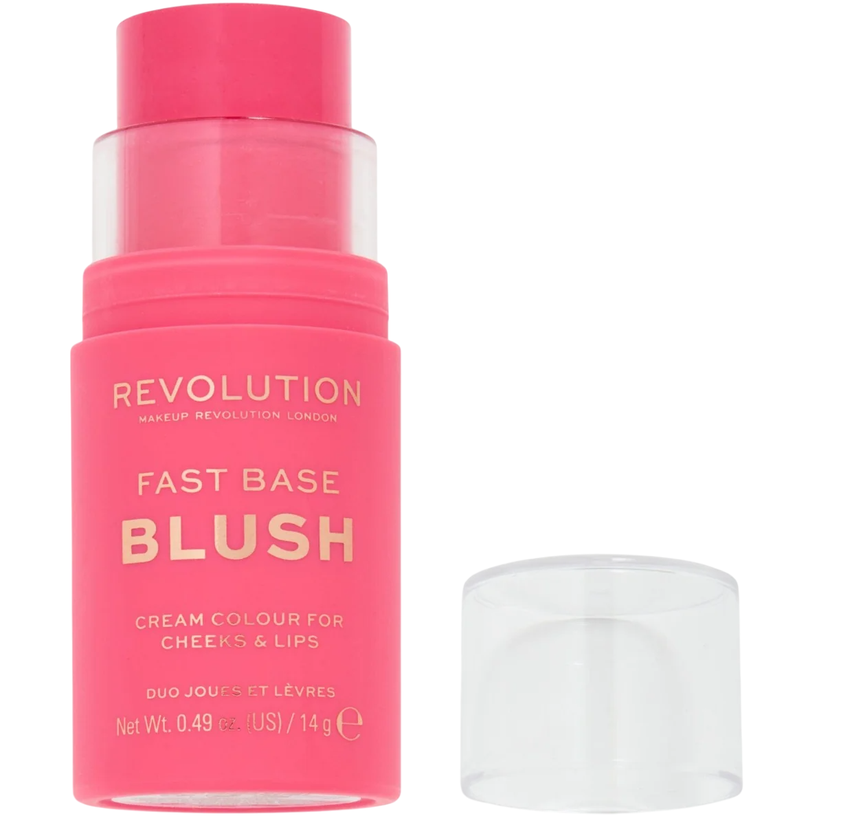 Makeup Revolution, Fast Base, Baton de fard, Trandafir, 14 g